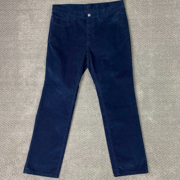 Brooks Brothers 346 Corduroy Pants Men's 36 x 30 Blue Stretch - Picture 1 of 12